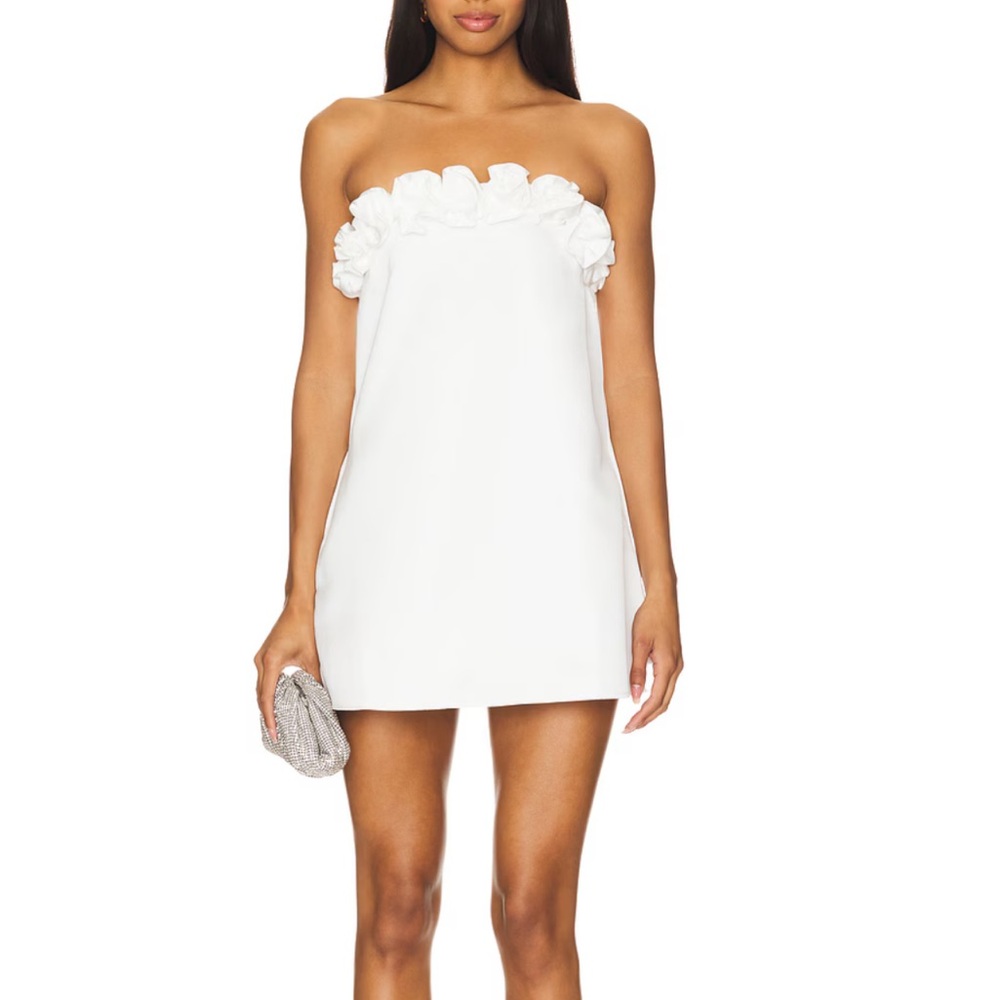 WeWoreWhat White Strapless Dress